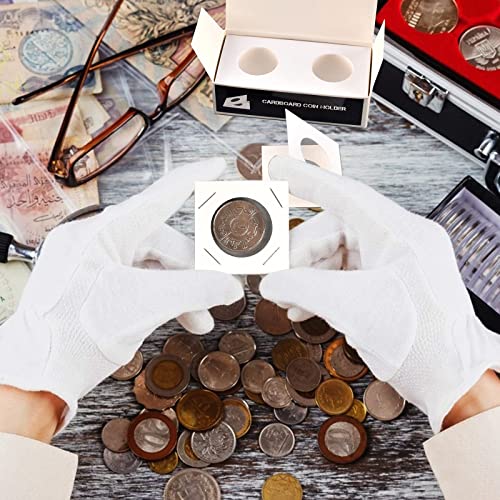 350Pcs Coin Holders Cardboard Coins Flips 2X2, 7 Sizes Collection Display Book For Collectors Collecting Protector Fits For 20.5, 23, 25, 27.5, 31.5, 35, 40 Penny, Quarters, Tokens, Medallions #TOP6
