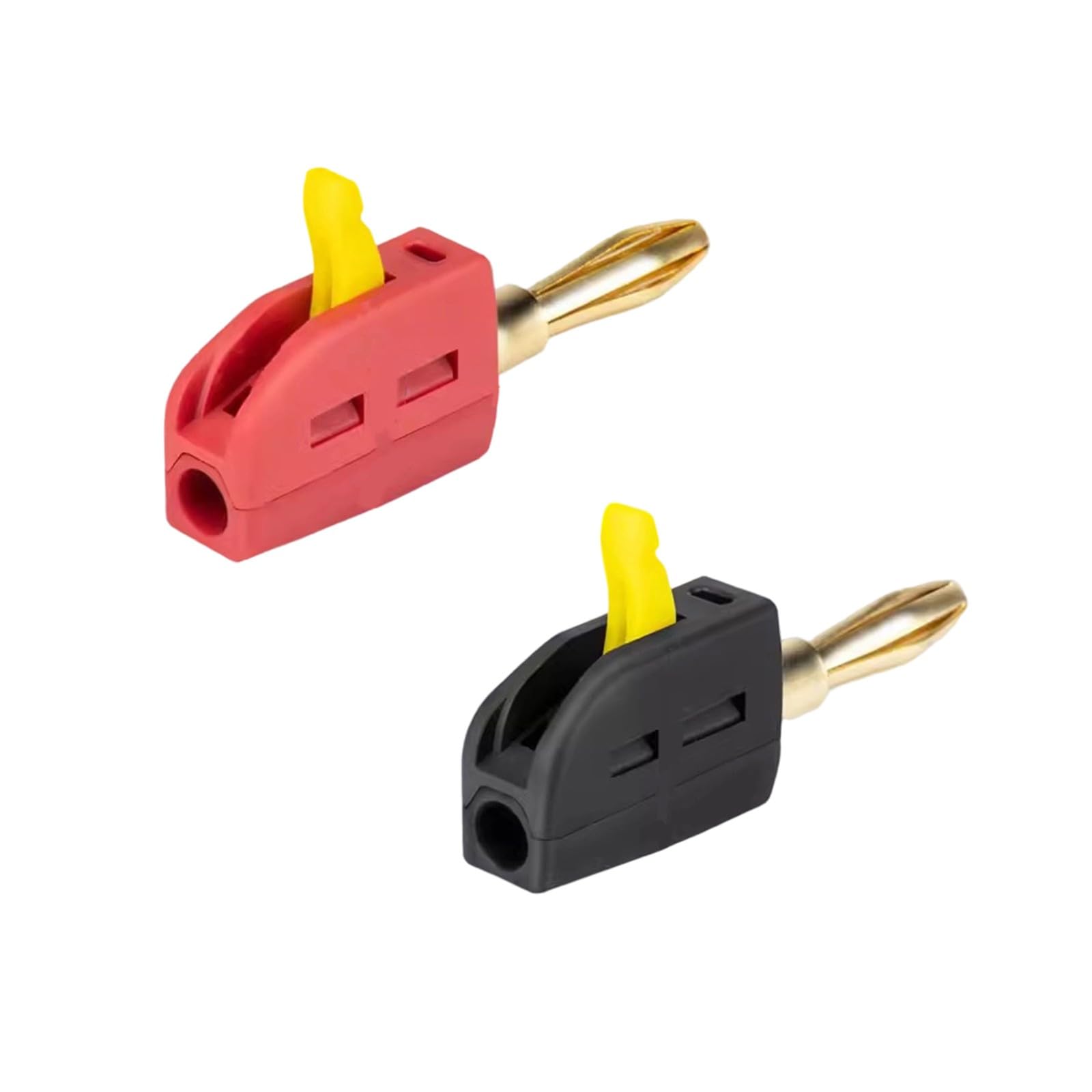 2Pcs High Current Banana Plugs 4mm 32A Rating Not Solder Required Quick Install Speakers Wire Terminals Speakers Plugs for Wire