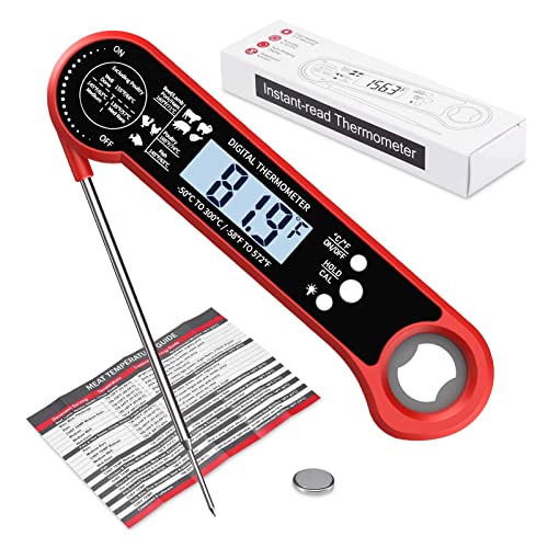 AMIR Digital Meat Thermometer – Fast Instant Read Food Thermometer for Cooking and Grilling – Kitchen Thermometer with Calibration, Backlight, and Waterproof Function