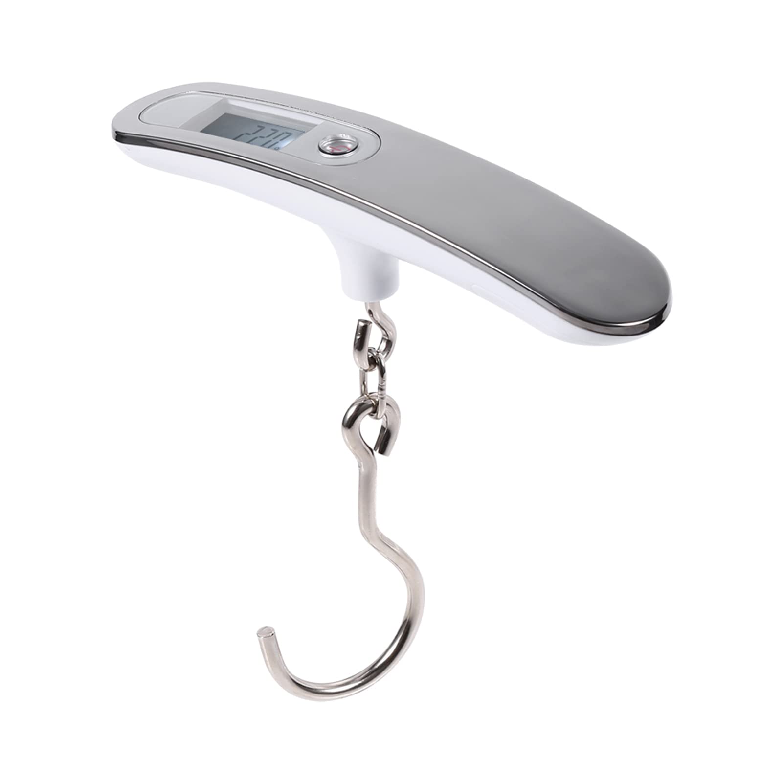 BOSTOM.FBOSTOM.F Luggage Scale, Digital Hanging Luggage Scale, High Precision Travel Digital Hanging Scales with Hook, Digital Handheld Electronic 110 Lb/ 50Kg Digital Hanging Scale(Hook-Silver)