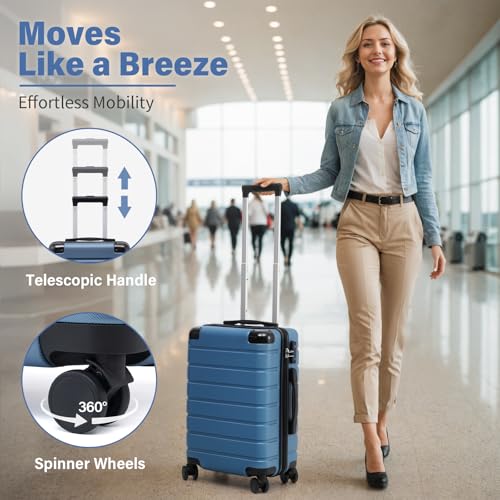 Coolife Luggage Set Suitcase 3 Piece Luggage Set Carry On Travel Luggage Tsa Lock Spinner Wheels Aluminum Corner Protectors Hard Shell Lightweight Luggage Set thumb #4