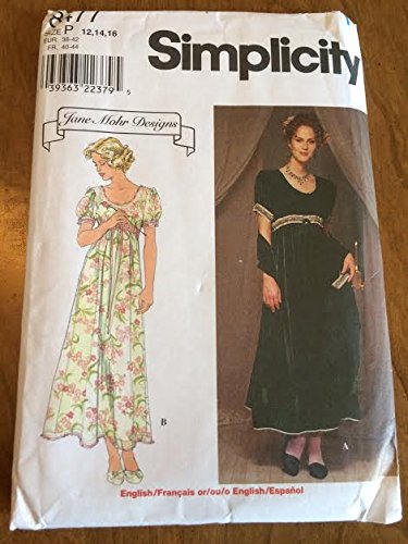Patron couture robe femme Simplicity 8477 Jane Mohr Designs taille 12 14 16