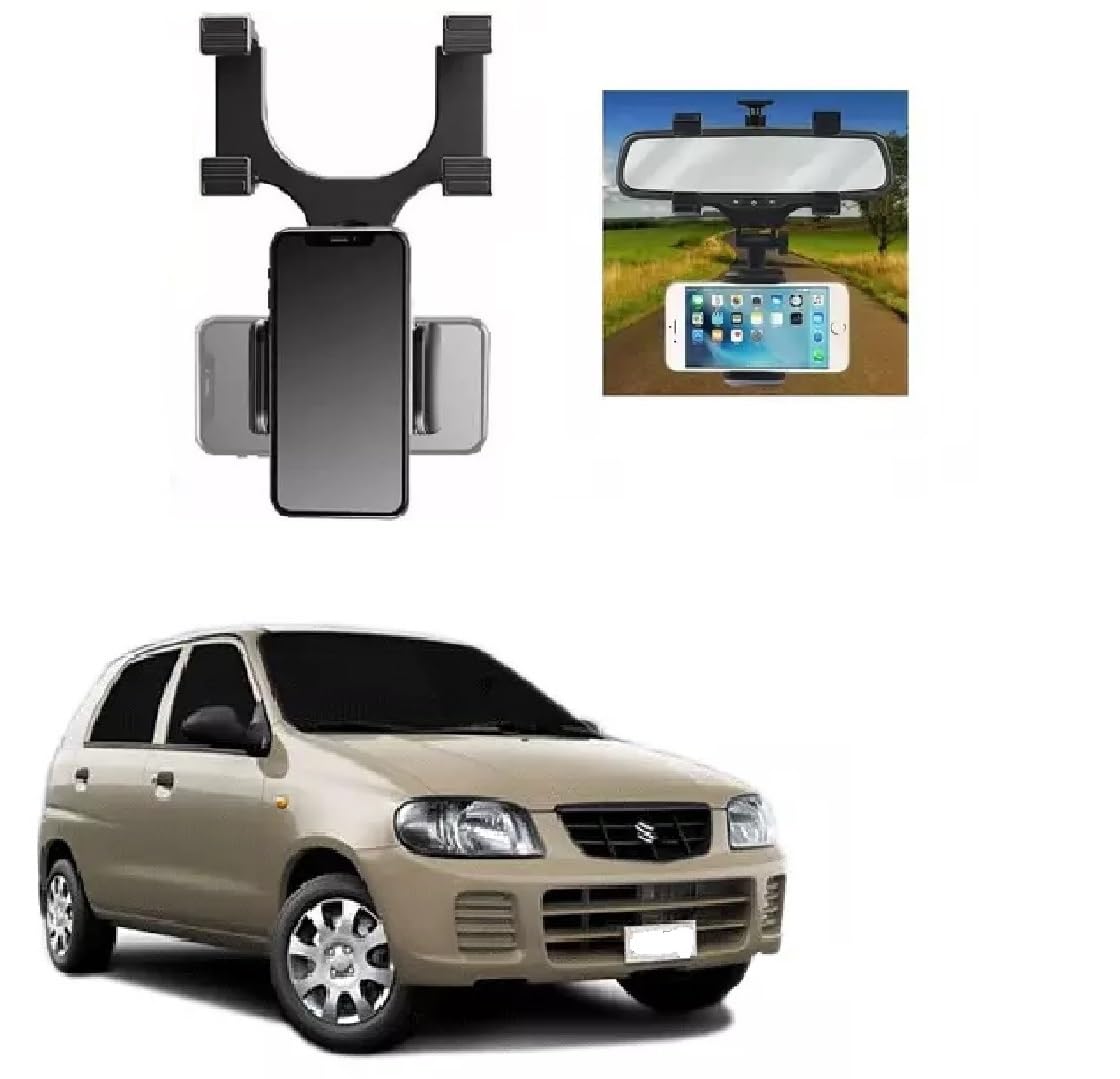 Car Universal 360° Multifunctional Rearview Mirror Phone Holder Suitable for Maruti Suzuki Alto-800-image-21