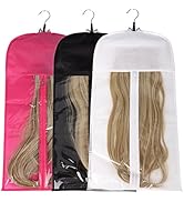 Hair Extensions Storage Bag With Wooden Hanger Carrier Case With Strong Durable Zipper