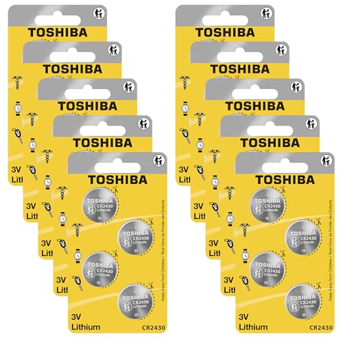 Pilas de botón Toshiba CR2430 3V Litio Pack 40