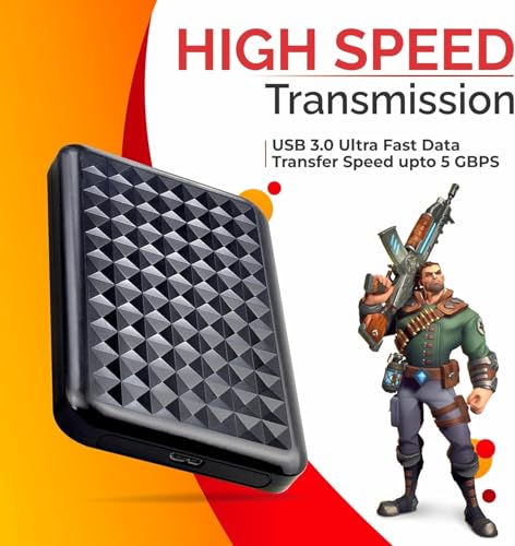 Image of 1TB External Hard Drive USB3.0 High Speed Data Transfer Memory Expansion Data Storage & Portable Backup HDD Compatible with PC, Computer, MacBook, Chromebook.