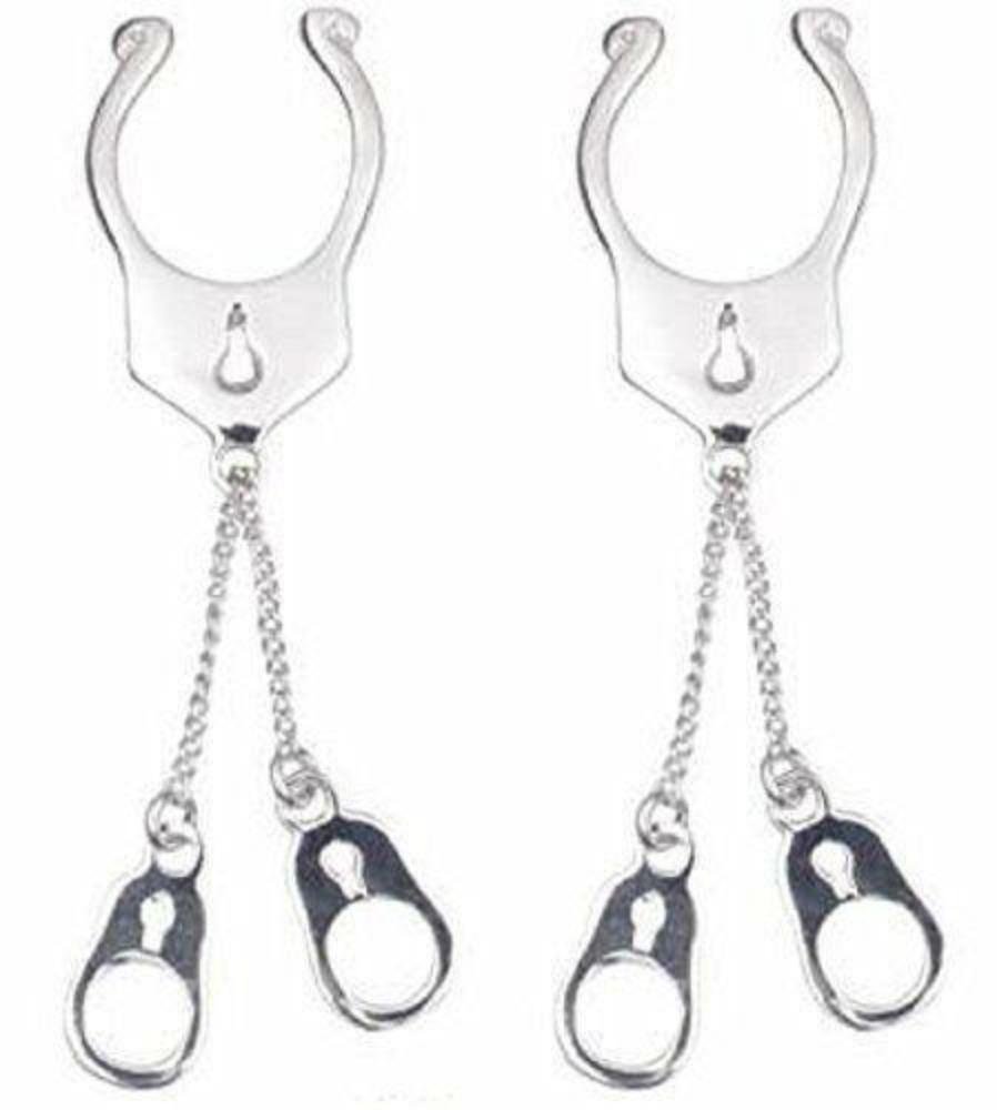 Nipple Rings Non Pierce Non-Piercing Clip On Swan Stars Claddagh Rhinestone CZ Tribal Hearts Flower Pair-image-15