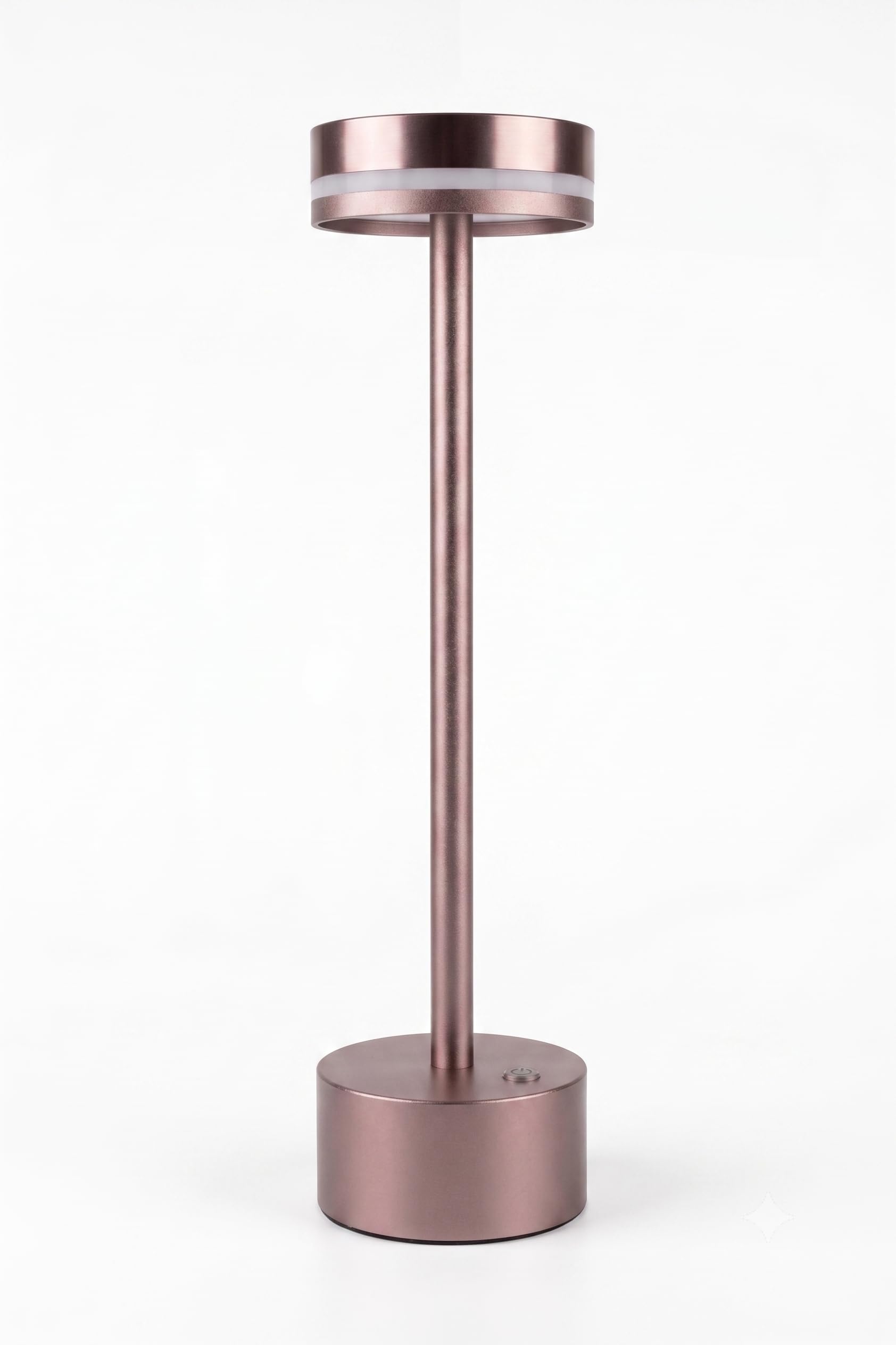 rechargeable led desk lamp rose gold with touch sensor | cordless portable, bedroom & office use, modern design, study table light, usb rechargeable