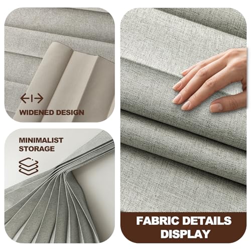 Image of JILRON Folding Accordion Partition Divider with Ceiling Track - Hanging Room Curtain, Quick Setup(Grey 180 inch W x 84 inch L-Pack of 1)