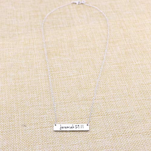 Memgift Christian Bar 𝐍𝐞𝐜𝐤𝐥𝐚𝐜𝐞 Bible Verse Faith Jewelry Baptism Christmas Birthday 𝐆𝐢𝐟𝐭 𝐟𝐨𝐫 𝐖𝐨𝐦𝐞𝐧4