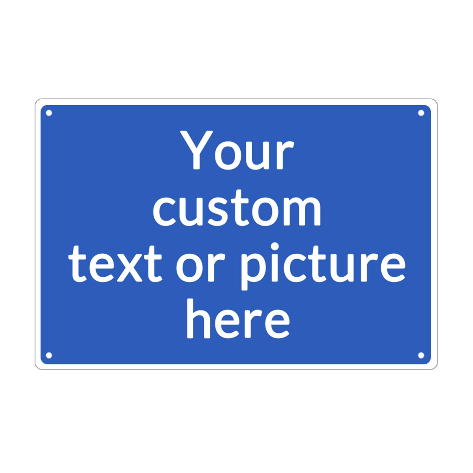 Personalized Aluminum Weatherproof Metal Signs - Custom Text & Picture, Multiple Sizes, Hazard, Garden, Custom Door Signs