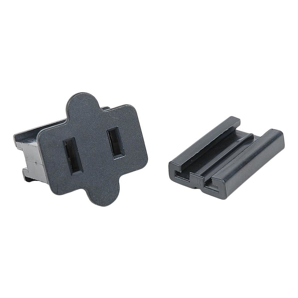 Novelty Lights SPT-2 Female Plug, Snap On Vampire Plugs, Black, Polarized, 10 Amp, 5 Pack