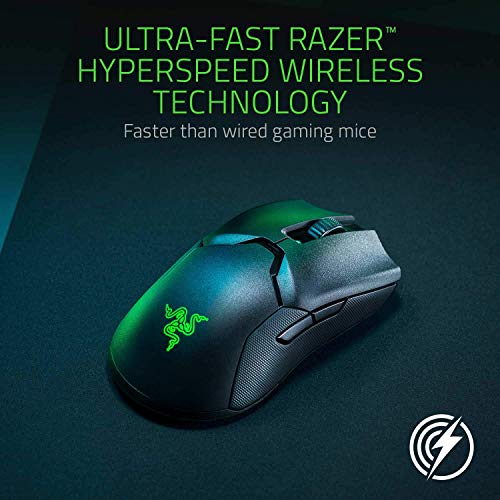 Image of Razer Viper Ultimate HyperSpeed Lightest Wireless Gaming Mouse with RGB Charging Dock | 8 Programmable Buttons | 20,000 DPI Optical Sensor- Chroma RGB Lighting - Black - RZ01-03050100-R3A1