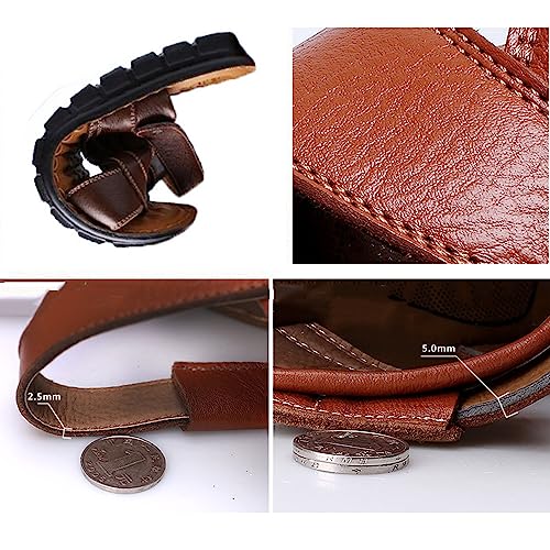 Men's Breathable Sports Sandals,Lightweight PU Leather Summer Orthopedic Hiking Slides Athletic for Men, Comfort Open Toe Outdoor Beach Walking Sneakers Shoes2
