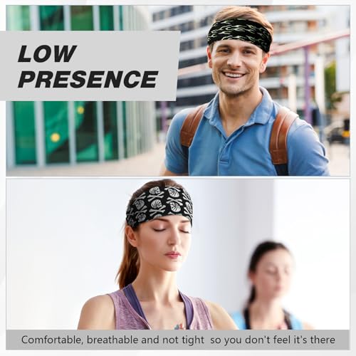 Image of Lyrow 12 Pcs Headbands for Men Running Headband Mens Sweat Bands Headbands for Tennis Athletic Cycling Basketball Yoga Workout Outdoor Sports Gym Jogging Exercise