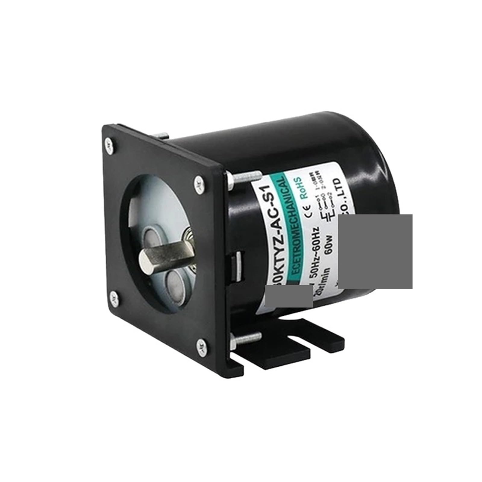 HYRBNSDLK Synchronous Motor 68KTYZ 28W 220V AC Low Speed Permanent Magnet Eccentric Output Axis with Bracket Gear Reducer CW CCW(5rpm)