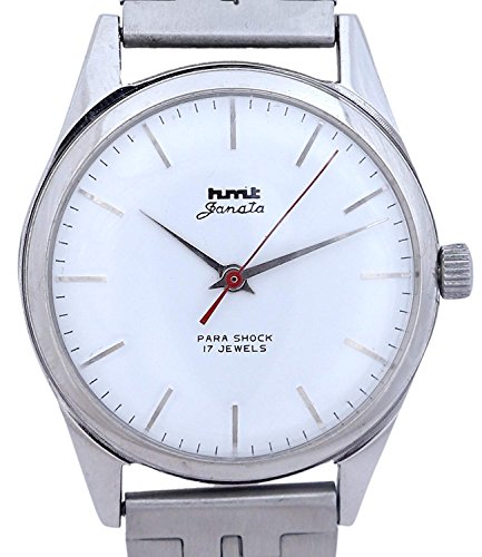 Image of HMT White Dial Analogue Mechanical Watch for Men (JANATA)