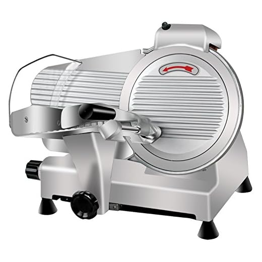 Super Deal Commercial Stainless Steel Semi-Auto Meat Slicer, Cheese Food Electric Deli Slicer Veggies Cutter