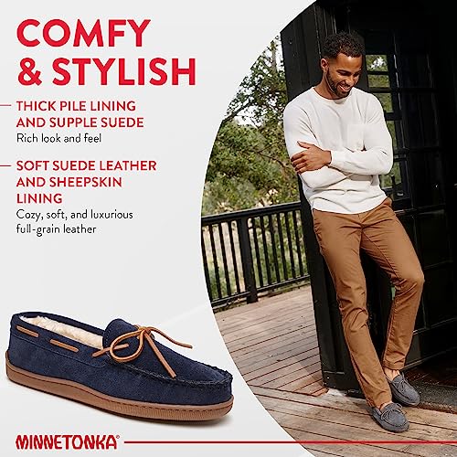 Image of Minnetonka Men's Pile Lined Hardsole Slipper