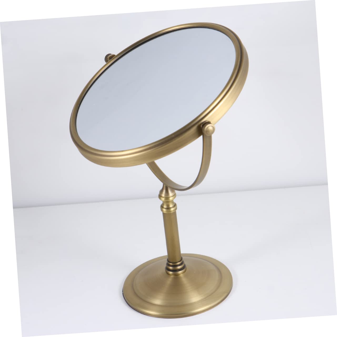 Housoutil Espejo De Maquillaje De Mesa De Doble Cara 1 Unidad 6 Pulgadas 3X Aumento para Mujer Uso Tocador Base Antideslizante