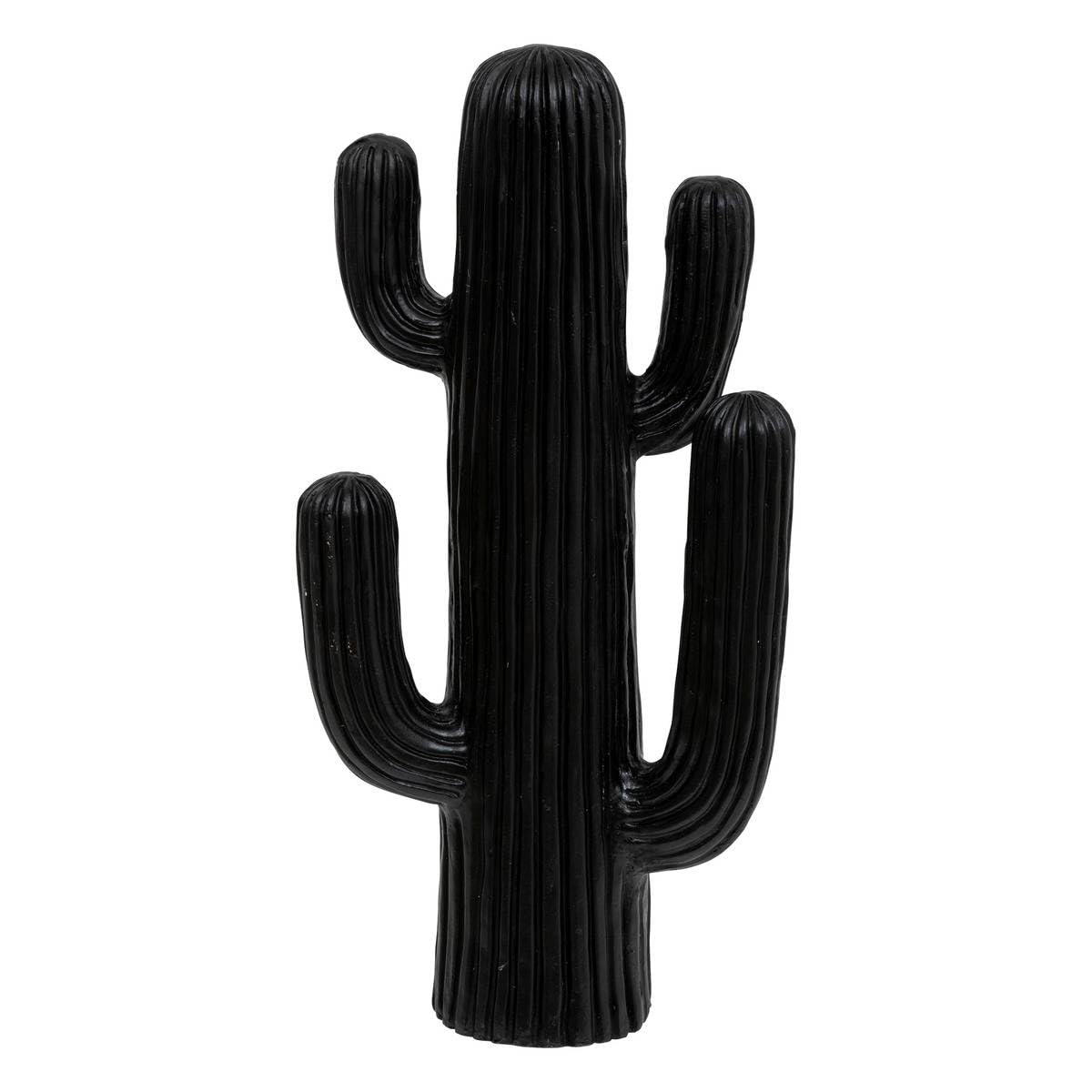 Cactus déco Rodrigo h57cm noir, sculpture végétale au design épuré