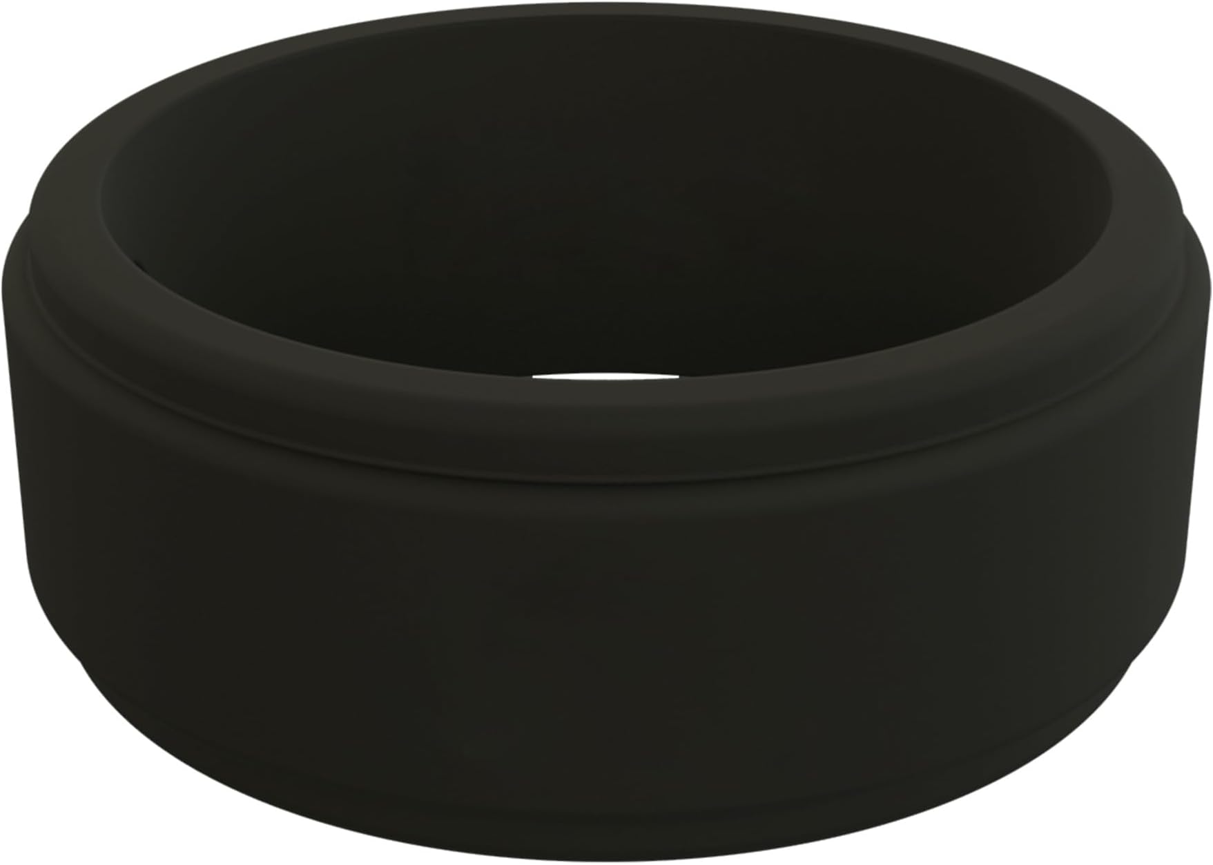 Men's Silicone Wedding Band - 9mm Wide x 2mm Thick - Step Edge, Hexagonal & Engraved Mens Silicone Wedding Ring - Breathable Comfort Fit Rubber Rings Men - Durable Engagement Rings for Him