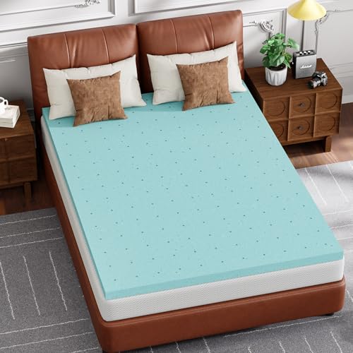 Image of FDW | 5 inch Full Mattress + 3 inch Cooling Mattress Topper | Gel Memory Foam | Medium Firm Feel | White | with Washable Cover for Cool Sleep and Pressure Relief | Bed in a Box, CertiPUR-US Certified