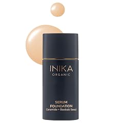 Organic Serum Foundation Vegan Buildable Coverage Weightless Second Skin Feel Transfer Proof with Skincare Ingredients in Sustainable Packaging