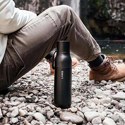 LARQ Bottle Flip Top 25 oz - Insulated Reusable Stainless Steel Water Bottle With Straw | BPA Free | For Sports, Gym, and Travel | Keep Drinks Cold for 24 Hours | Obsidian Black - Image 7