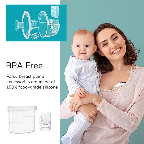 Image of Paruu P10 Duckbill Valves & Silicone Diaphragm, P10 Original Breast Pump Parts, Wearable Breast Pump Replacement Accessories, 2 Pack Set