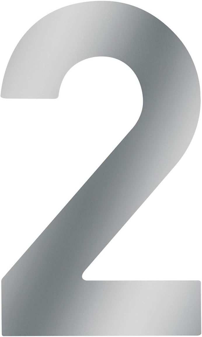 Meister Stainless Steel House Number, 3D Design, Easy Readability, Individual Combination Options - Labelling - Marking - Front Door - House Wall - Garden Gate, 424017