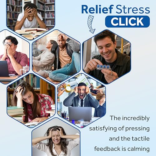 Image of SUHAAVANATransparent Mechanical Switch Fidget Keychain for Stress Relief | Clicky Desk Toy for Adults | Portable EDC Keyring Gadget for Office, Travel & Daily Use with Fun Toys for Decompression