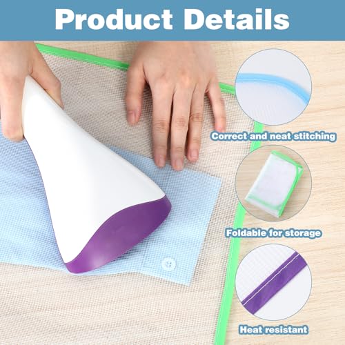 60×40cm Bügeltuch für Tisch Dampfbügeleisen, 5 Stück Bügelmatte Bügelunterlage Bügeldecke Schutznetz Schutzbügel Tuch Gitternetz Bügelschutznetz Mesh Stoff Pad Bügelschutztuch für Empfindliche Stoffe