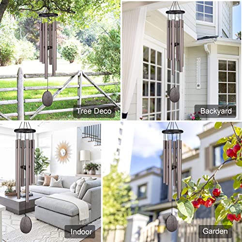 Blessedland Classic Wind Chimes, 32" Wind Chime, 6 Aluminum Tubes, Outdoor Decor For Garden, Yard, Patio And Home Decoration (Bronze) #TOP3