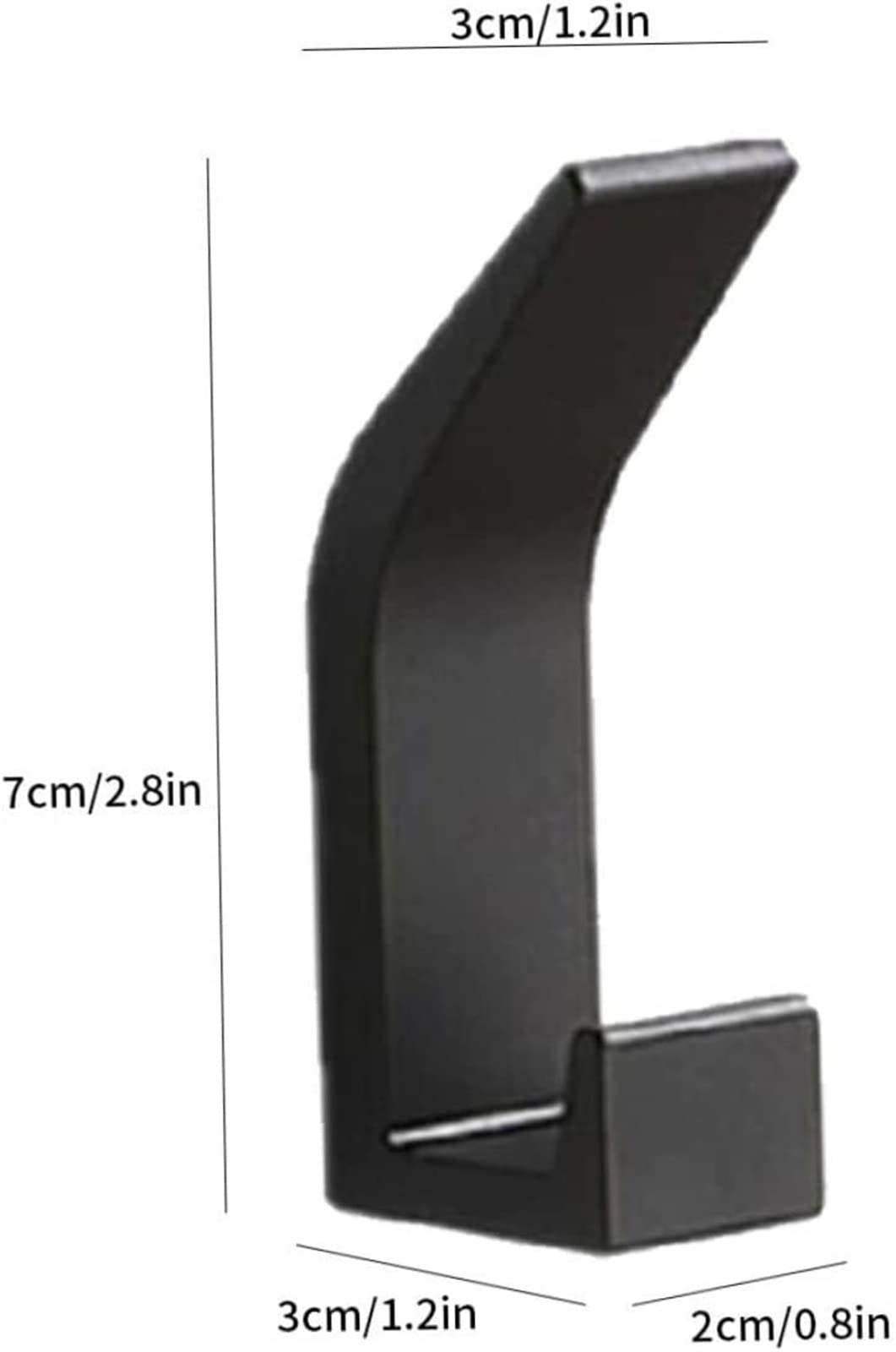 Bezśladowe lepkie haczyki, samoprzylepne haczyki ścienne, haczyki ssące, haczyki do przyklejania do ściany z wolnym przebijakiem przestrzeń aluminiowe wieszaki łazienkowe czarne 6 szt.