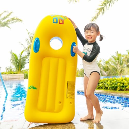 浮き輪 スイミングボード フロート ウォータースライド 子供用 サーフボード ショートボード ミニボード インフレータブルクッション エアマットレス 水遊び 水泳 サーフィン プール 安定性 滑り止め スノーケリングボート サーフィン用補助器具 便利に携帯