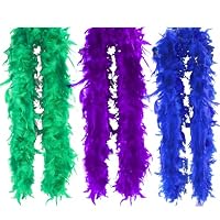 Foulard Boa En Plumes Naturelles 180 Cm – Accessoire Charleston, Années 20, Carnaval Et Fête Costumée