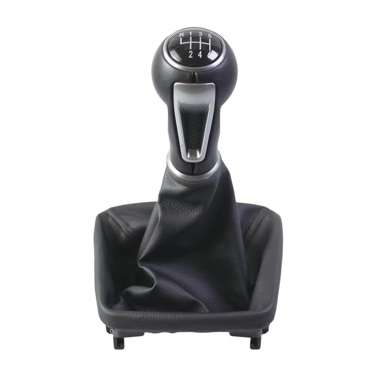 Qwqaab 6 Speed Manual Gear Knob For Seat For Ibiza Iv 6J 2009-2017 6J0863279 Manual Gear Shift Knob Pu Gaiter Boot Cover Case 5/6 Speed(6 Speed)