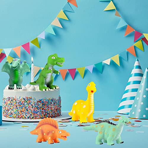 12PCS Dinosaur Bath Toys Mold Free Baby Bath Squirt Toys for Toddlers 3, Rubber Dino Toys for Kids 3-5 Baby Shower Pool Toys Bathtub Pool Toys Christmas Birthday Gifts for Kids 4-8(Squirter) - Image 5