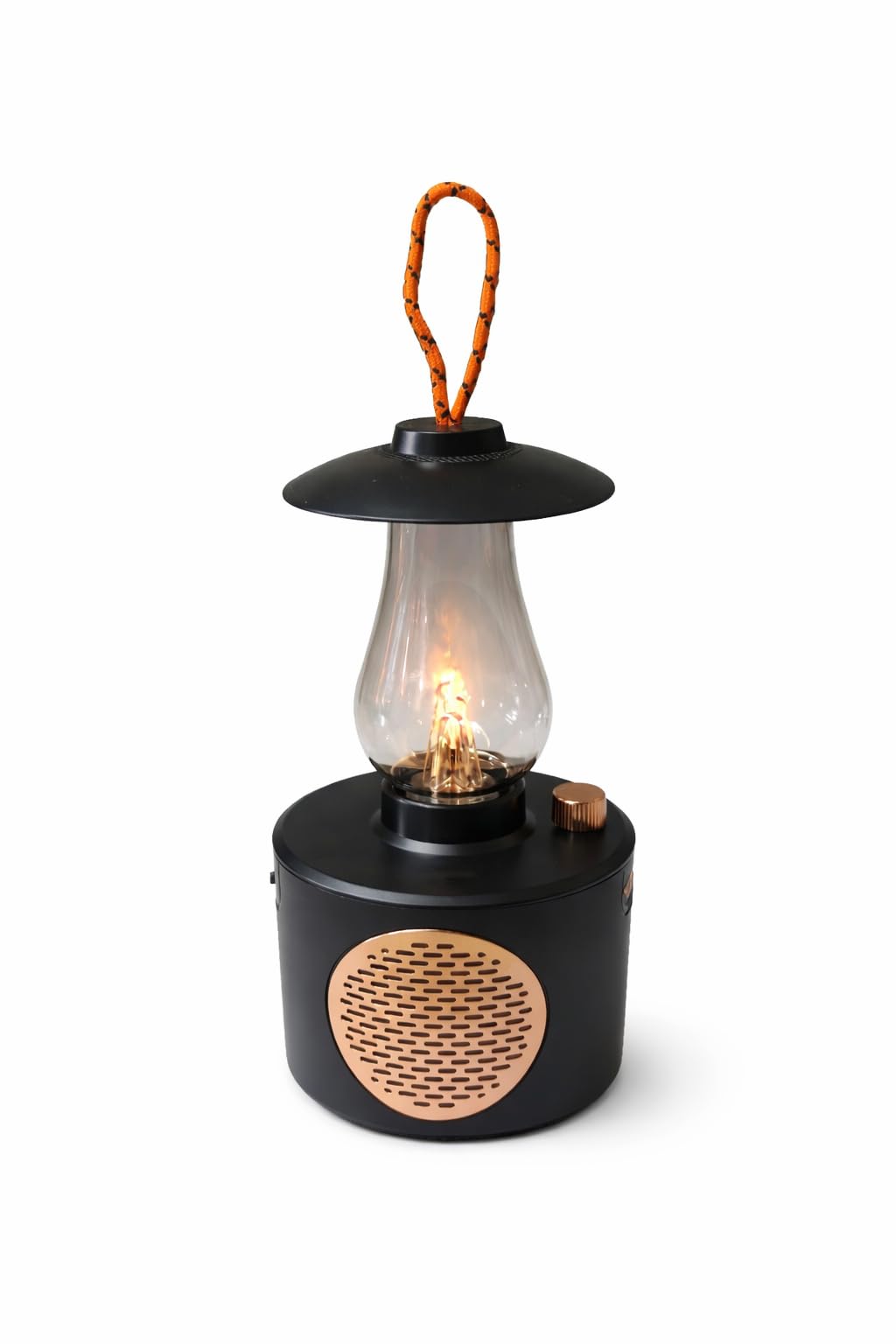 LED Lantern with Bluetooth Speaker, Portable Ambient Light, Wireless Audio, Rope Handle, Black, Indoor Outdoor Decorative Lighting-image-43