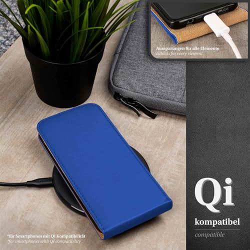Étui cuir synthétique iPhone 15 Plus moex protection intégrale chic bleu foncé - 7