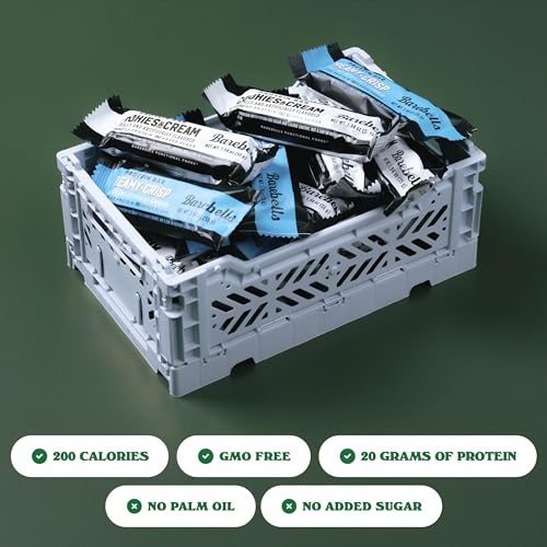 Image of Barebells Protein Bars Combo Pack - 12 Creamy Crisp & 12 Cookies & Cream (24 bars total) - High Protein Snacks with 20g Protein & No Added Sugar - On-the-Go Breakfast or Post-Workout Treat
