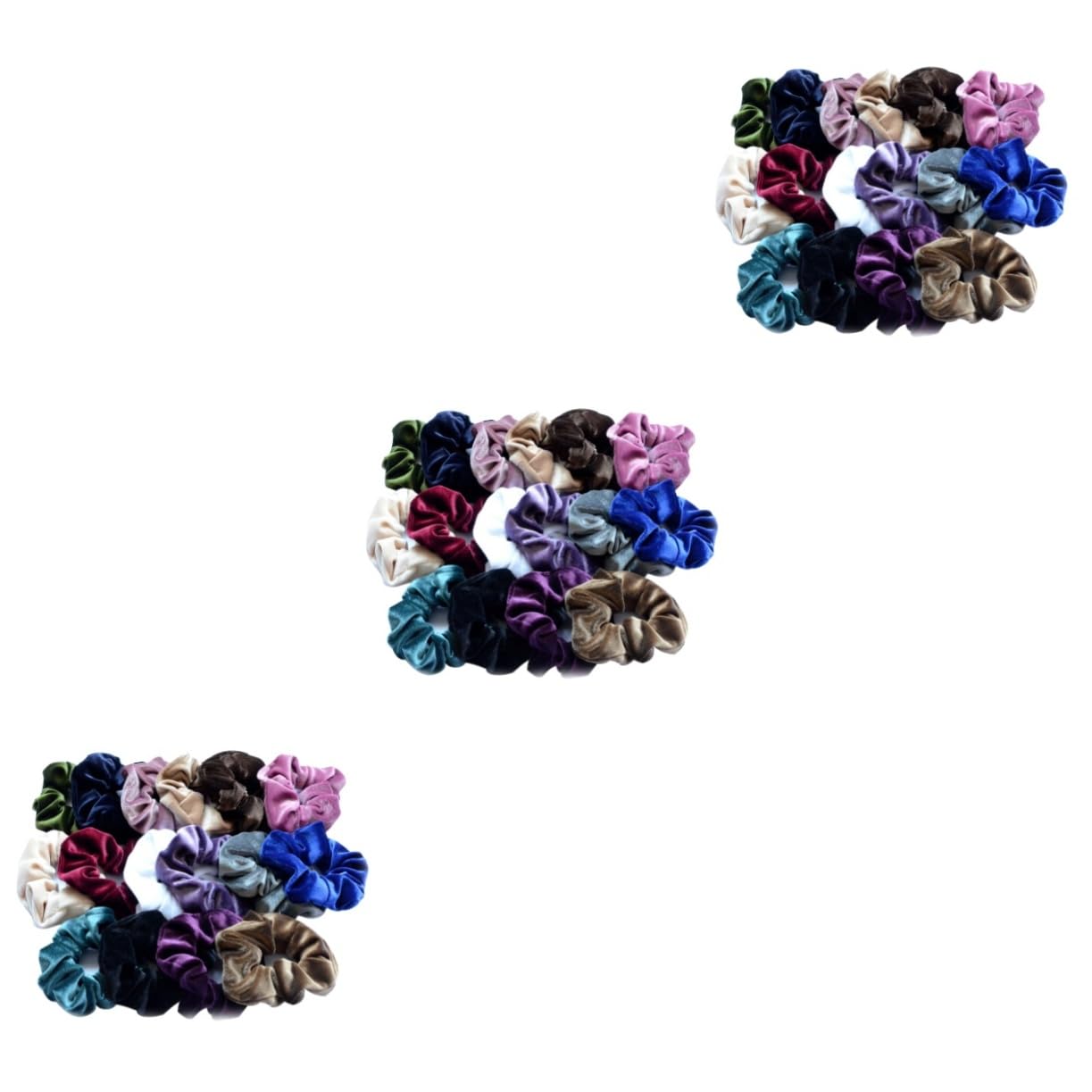 FRCOLOR 3 Set Di Fasce Elastiche Per Alla Moda Per Donne 10 Cm X 10 Cm Senza Design Colori Multipli 16 Pezzi * 3