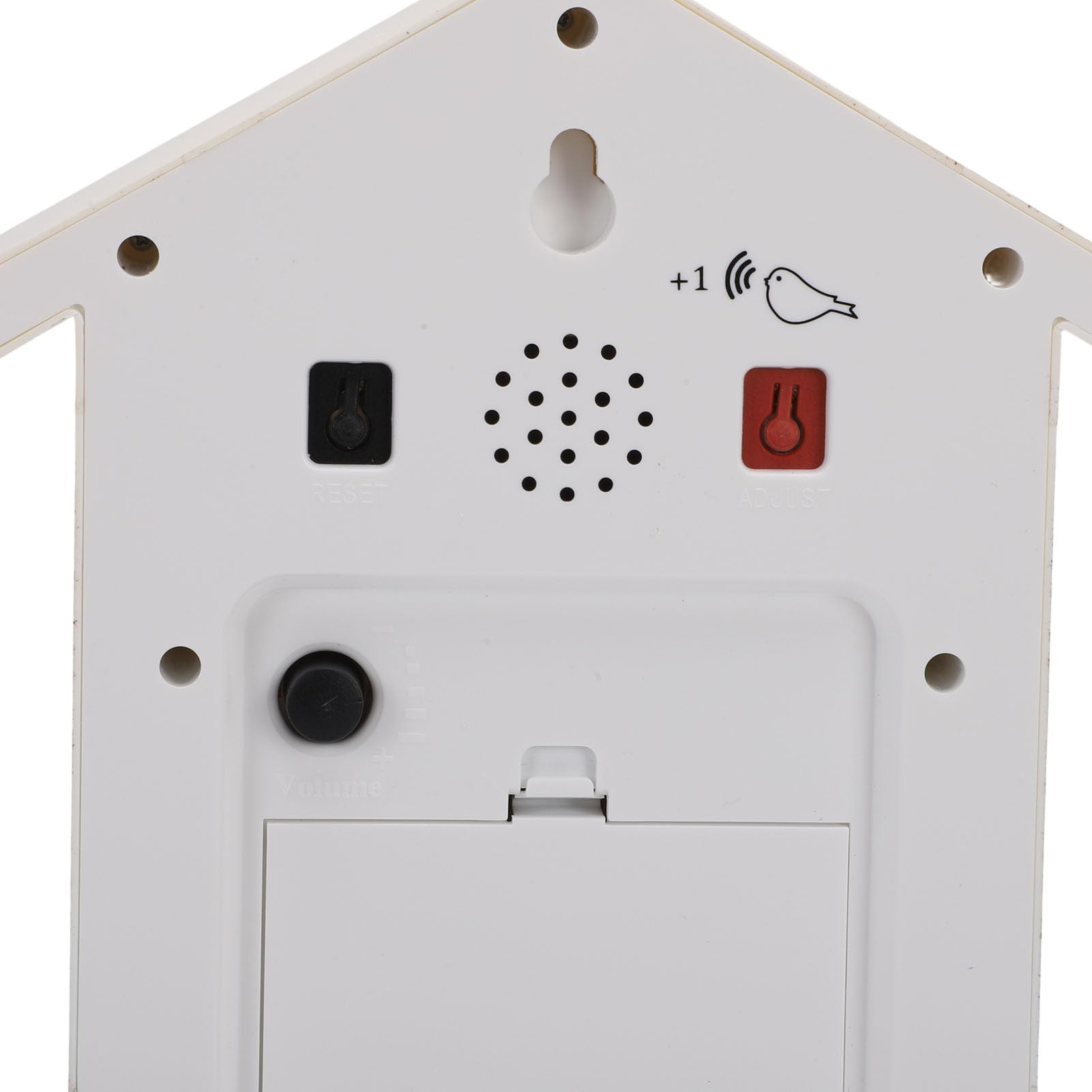 Asixxsix Reloj de Cuco, Moderno Reloj de Pared de Plástico con Números Grandes y Volumen Ajustable, de Pared con Voz de Pájaro con Timbre Cada Hora para Estudio, Oficina (Blue)