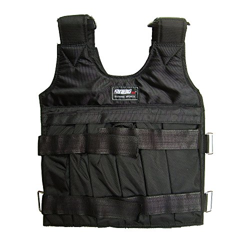 Weighted Vest Adjustable Jacket Exercise Boxing Training Waistcoat 10kg Max Loading