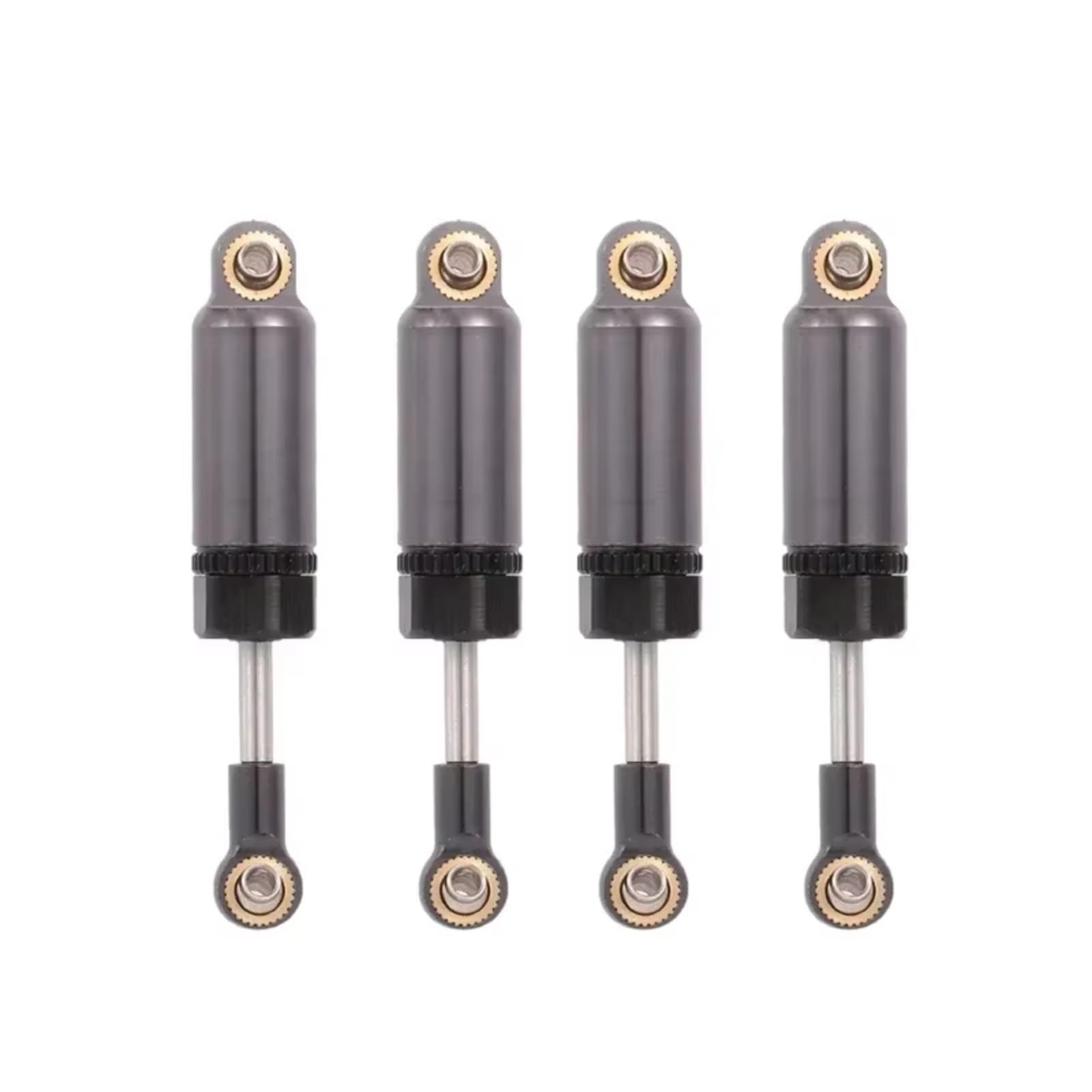 Ammortizzatore RC per WPL per Henglong C-14 C-24 1/16 RC Auto Pezzi di Ricambio Aggiornamento Parti Modificate 4 Ammortizzatori Metallo(Gray)