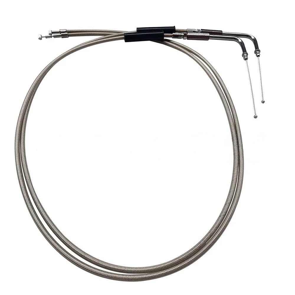 Línea de embrague trenzada acero inoxidable para motocicleta, juego cables acelerador 180cm y 130cm para Heritage Sportster 883 1200