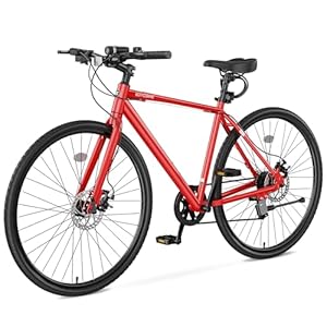 MOPHOTO Hybrid Bike for Adults, 700C City Commuter Bicycle,