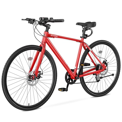 MOPHOTO Hybrid Bike for Adults, 700C City Commuter Bicycle,