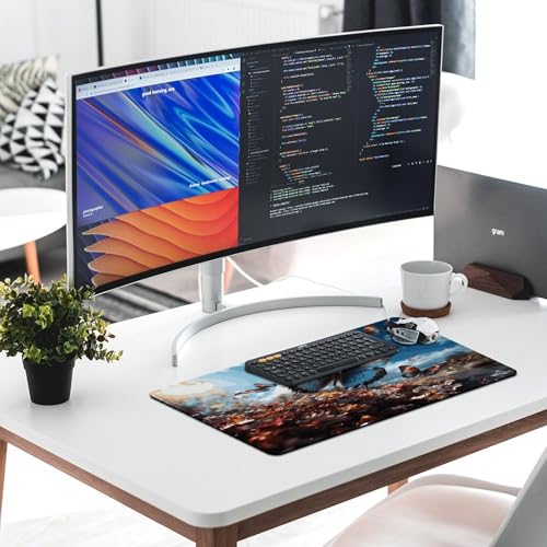 Tapis de bureau papillons imperméable grand format